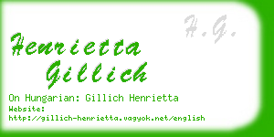 henrietta gillich business card